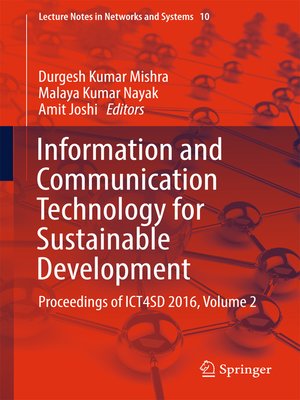 cover image of Information and Communication Technology for Sustainable Development